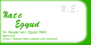 mate egyud business card