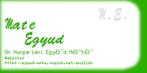 mate egyud business card